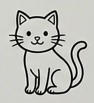 a black and white cat sitting on a white surface.webp